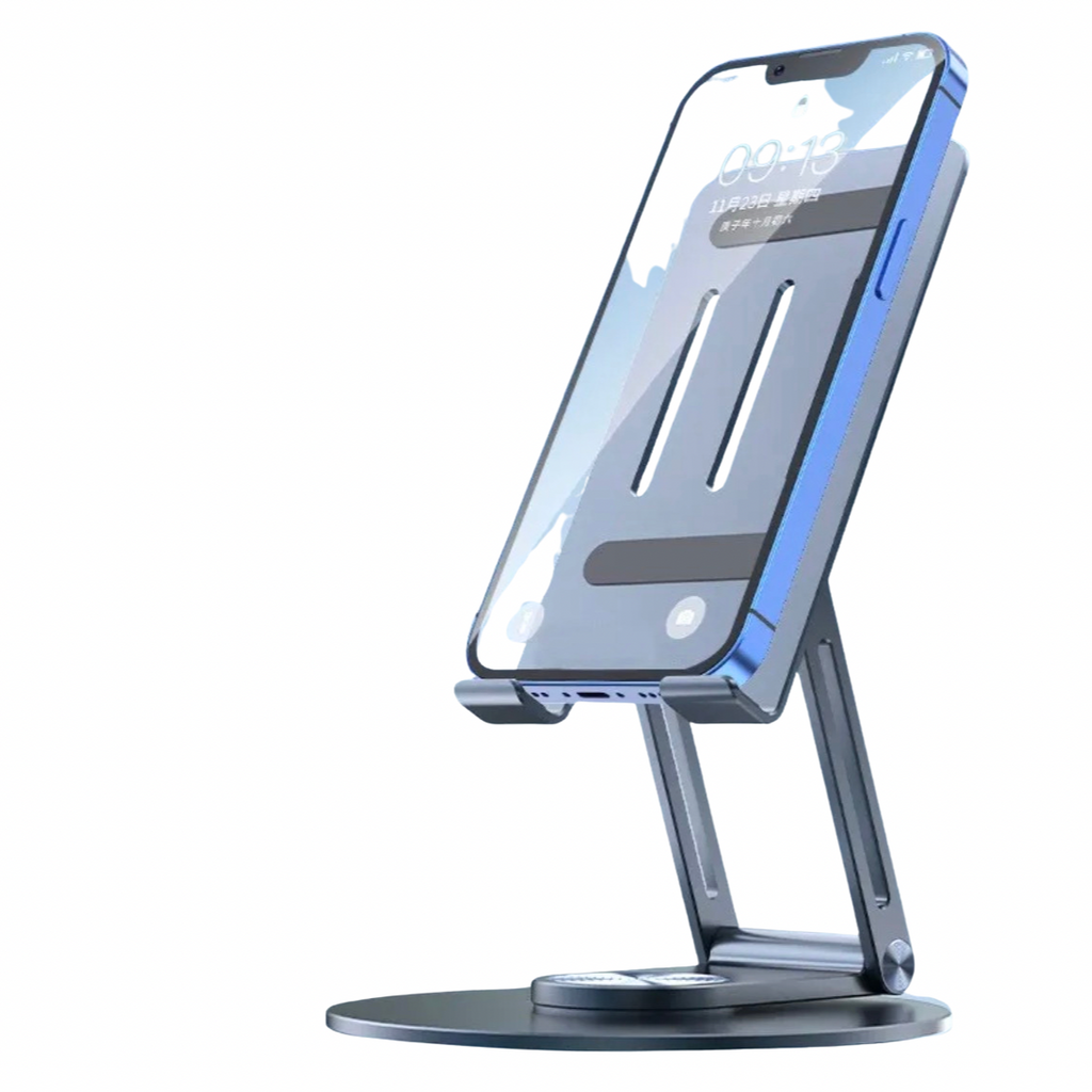 Support Téléphone & Tablette – Aluminium Ajustable 360°